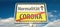 German place-name sign with the words `Corona` and the Geman word `NormalitÃ¤t`