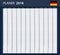 German Planner blank for 2018. Scheduler, agenda or diary template.