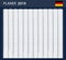 German Planner blank for 2019. Scheduler, agenda or diary template. Week starts on Monday