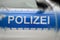 German police car lettering detail