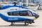 German police helicopter on the ground