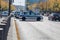 German Police, Polizei, cars block a street, EbertstraÃŸe to Berlin