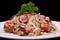 German, Polish, Austrian cuisine dish, Bigos - cabbage stewed with meat and sausages