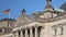 German politics: pan shot of the Reichstag building in Berlin, Germany