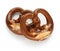 German pretzel on white background