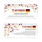 German Reunification Day banners. Vector illustration, eps10.