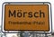 German roadsign in Frankenthal Pfalz