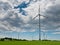 German Rural Hill Windturbines