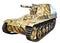 German self-propelled artillery Sd. Kfz. 124 Wespe leFH18 isolated white