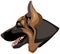 German Shepherd dog head profile color vector