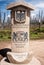 German side of border stone on Dreieckmark in Bavarian Forest