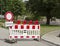 German sign warning of a flooded area