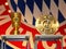 German soccer trophies and Bayern Munich Logo