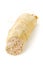 German specialty liverwurst Leberwurst over white