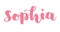 German spelling of the female name Sophia. German lettering.