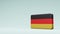 German square flag 3d rendering