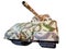 German super-heavy tank Panzerkampfwagen VIII Maus isolated white