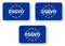 German text DSGVO translate GDPR rectangular sticker set with the EU flag, the padlock icon and paragraph marks.