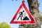 German traffic sign/caution roadworks