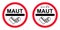 German Traffic sign street charges vector. Normal and with ironic meaning. White isolated background.