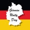 German Unity day - Tag der Deutschen Einheit, national Germany holiday greeting card, banner, poster template. Patriotic