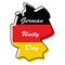 German Unity day - Tag der Deutschen Einheit, national Germany holiday greeting card, banner, poster template. Patriotic