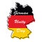 German Unity day - Tag der Deutschen Einheit, national Germany holiday greeting card, banner, poster template. Patriotic