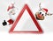 German warning sign christmas 3d