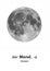 German word card: Mond (moon