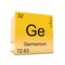 Germanium chemical element symbol from periodic table