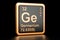 Germanium Ge chemical element. 3D rendering