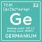 Germanium. Metalloids. Chemical Element of Mendeleev\\\'s Periodic Table.. 3D illustration
