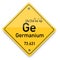 Germanium periodic elements. Business artwork vector graphics