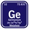 Germanium Periodic Table of the Elements Vector illustration eps 10