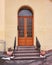 Germany, arched door vintage building detail in Halle an der Saale