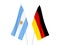 Germany and Argentina flags