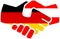 Germany - Austria handshake