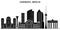 Germany, Berlin architecture vector city skyline, travel cityscape with landmarks, buildings, isolated sights on