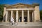 Germany; Berlin; Mobility, The Neue Wache with a man on a bicycle