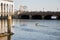 Germany. Birds on the Alster lake in Hamburg. February 13, 2018