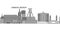 Germany, Bochum city skyline isolated vector illustration, icons