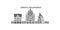 Germany, Braunschweig city skyline isolated vector illustration, icons