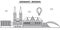 Germany, Bremen architecture line skyline illustration. Linear vector cityscape with famous landmarks, city sights