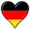 Germany button flag heart shape