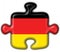 Germany button flag puzzle shape