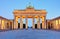 Germany capital city - Berlin, Brandenburg Gate at night