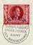 GERMANY - CIRCA 1943: German historical stamp:  `54th Birthday of Adolf Hitler` with special cancellation `Our Fuhrer bans bolshev