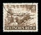 GERMANY - CIRCA 1943: German historical stamp: Machine gunners of the elite division of the Wehrmacht Waffen-SS with machine gun m