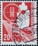 GERMANY - CIRCA 1953:this postage stamp shows a highway and a stylized traffic light. The postage stamp was published on the occas