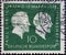 GERMANY - CIRCA 1954: this postage stamp shows a protrait by Prof. Paul Ehrlich and Emil von Behring on the occasion of their 100t